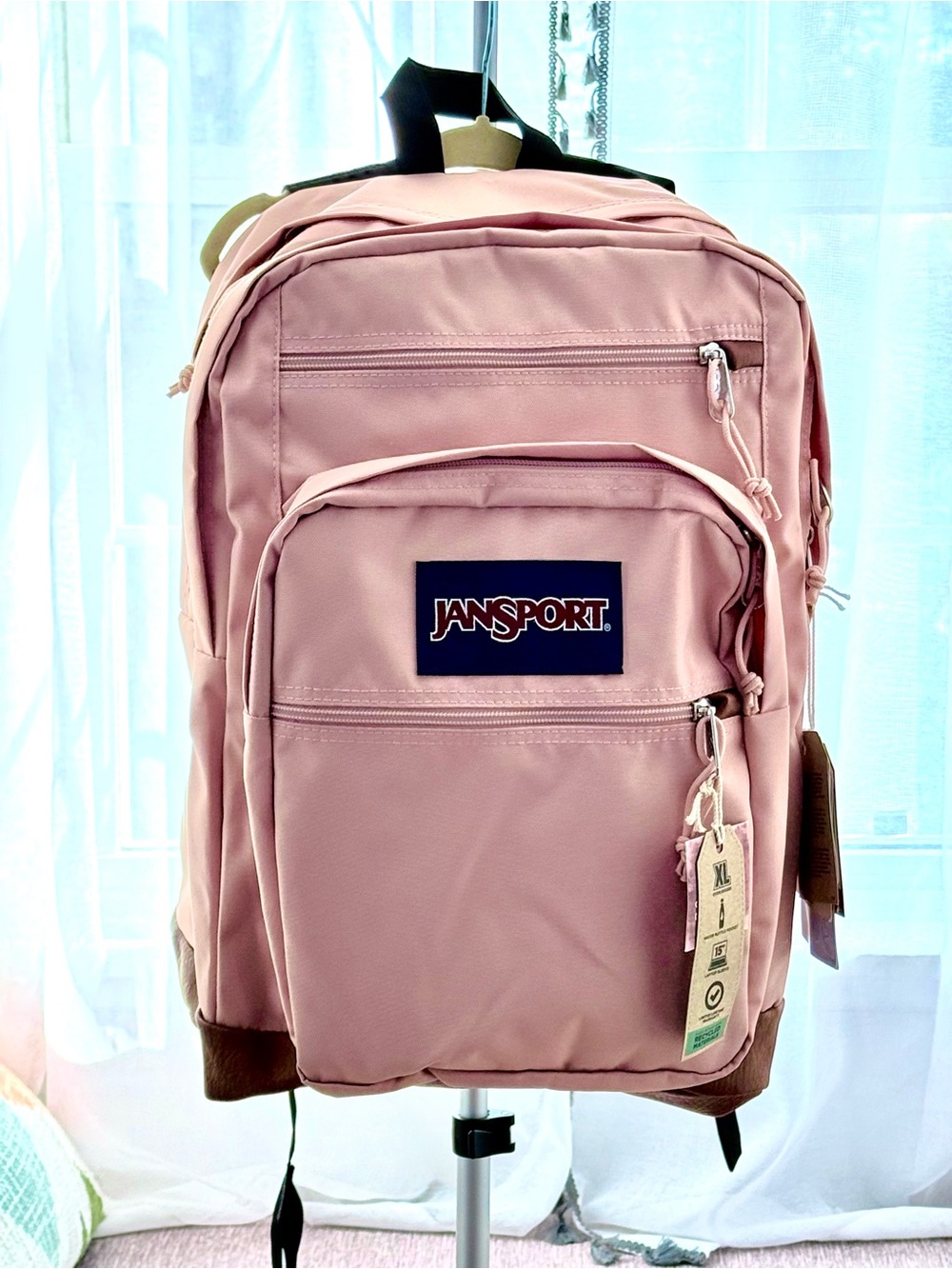 Jansport - Cool Student - Pink Travel Backpack with Front Pocket - New!